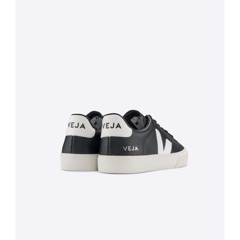 Veja CAMPO CHROMEFREE Men's Low Tops Sneakers Black/White | CA 294TCE